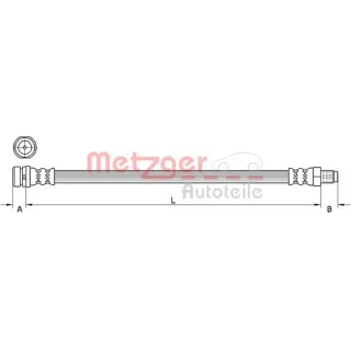 Metzger Bremsschlauch hinten links Ford Kuga 2