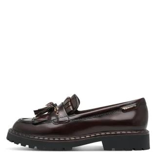 Tamaris - Loafer mit Fransen braun - Gr. - 36