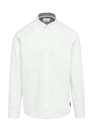s.Oliver Red Label - Regular Fit: Baumwollhemd mit Button-Down-Kragen weiß - Gr. - S