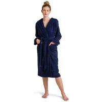Möve Unisex-Bademantel Superwuschel Kapuze, ideal für Sauna & Spa, Hotelbademantel, Langform, Walkfrottier, Kapuze, Gürtel, in Uni