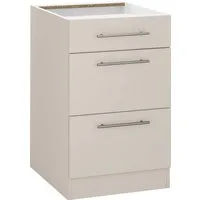 wiho Küchen Unterschrank Cali 50 cm breit, mit 2 großen Auszügen ohne Arbeitsplatte
