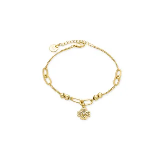 Luxuriöses Armband aus glänzenden Zirkonen in 18 Karat Gelbgold - Wilya