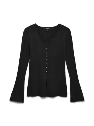 VERO MODA - VMWILLOW LS V-NECK LONG CARDIGAN BOO Black - Gr. - M