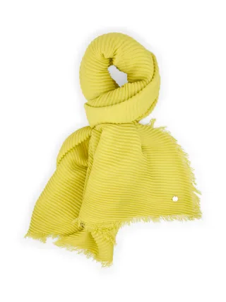 Marc Cain Collections - Plissierter Schal mit Fransen apple green new - Gr. - OS