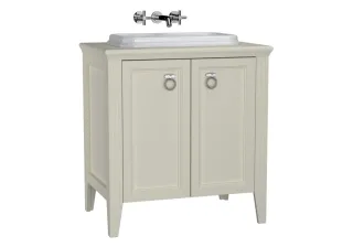VitrA Valarte Set 78 cm Einbauwaschtisch + Waschtischunterschrank 2 Türen Elfenbein Matt,62170 62170