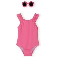 MINOTI Schwimmanzug mit Rüschen und Brille, rosa (mit Sonnenbrillen) Rüschen an Trägern