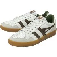 Gola Eagle '86 weiss/dunkelbraun/immergrün Herren Sneaker