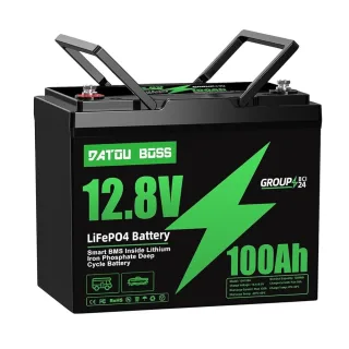 [EU Direct] DATOUBOSS 12V 100Ah Lifepo4 Battery Pack, 1280Wh Lithium Battery, Built-in Intelligent BMS, Support 4 Series