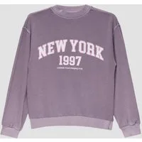 s.Oliver Sweatshirt Sweatshirt Oversized-Sweatshirt mit Waschung und Frontprint