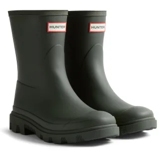 Hunter Downpour Short Boot Damen Gummistiefel In Dunkeloliv
