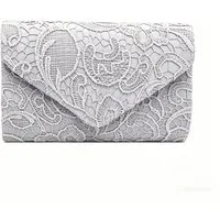 Zaewry Abendtasche Clutch Damen Elegant Kettentasche Hochzeit Umhängetasche Handtasche, Damen Abendtasche Spitze Clutch, Glitzer Tasche mit Abnehmbarer Kette