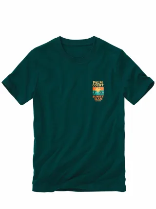 Mey & Edlich Herren T-Shirt Sunset Slam Grün 100 % Baumwolle
