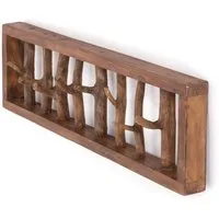 DESIGN DELIGHTS Wandgarderobe WANDGARDEROBE TREIBHOLZ UNIKAT, 80x22cm (BxH), Garderobe, Hakenleiste