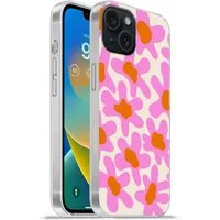 MuchoWow Handyhülle für Apple iPhone 15 Blume - Rosa - Muster, Smartphone-Bumper, Print, Handy Schutzhülle Dünn