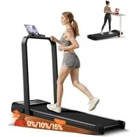UMAY Laufband für zuhause (mit Bürstenlosem Motor, Walking Pad mit Steigung max. Belastung 136 kg., Laufband mit Steigung für Zuhause), Laufband für Zuhause klappbar 10km/h