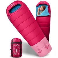 Alpenwert Kinderschlafsack Ultraleicht 130-170cm – Outdoor, wasserabweisend & kompakt, mitwachsend