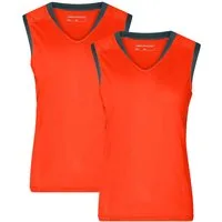 James & Nicholson Lauftop Doppelpack Sportliches Damen Lauftop aus FunktionspolyesterJN469 (Doppelpack, 2er-Pack) Feuchtigkeitsregulierend und schnell trocknend