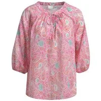 Milano Italy Langarmbluse BLOUSE W NECKPANEL AE SLIT, 3/4 RAG