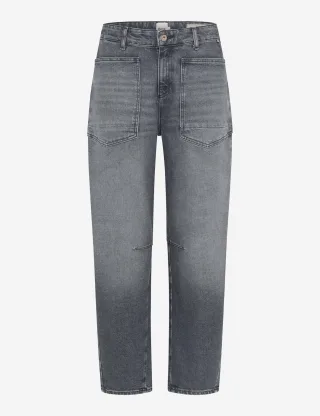 Brax Damen Jeans Style MEGAN S USED LIGHT GREY, denim hellgrau, Gr. 32