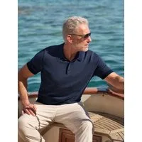 Hajo Poloshirt Strickpolo in Blousonform mit Alloverjacquard