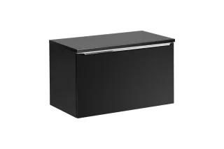 Waschtischunterschrank 80 cm AKAN Schwarz matt ohne Waschtisch