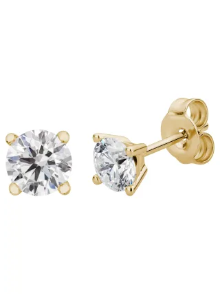 Lyomi Ohrstecker 585/- Gelbgold 2 synth. Diam. 1,0 ct.