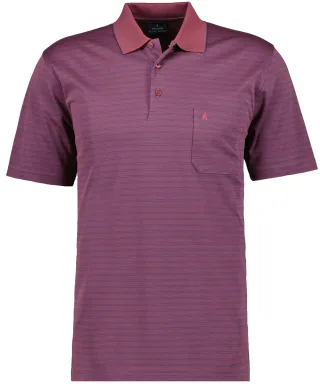 RAGMAN - Softknit-Polo fineliner beere - Gr. - XL