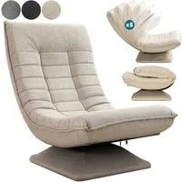 Casaria Relaxsessel Aberdeen, verstellbare Lehne Drehbar Klappbar 150kg Belastbarkeit 60x105x87cm