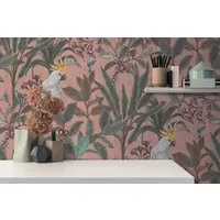 A.S. Création Vliestapete PintWalls II Dschungel-Tapete Mustertapete Papagei Tiere, strukturiert, matt, (1 St), Vliestapete Tiere für Schlafzimmer Küche Wohnzimmer Dschungel Design