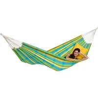 Amazonas Hängematte XL Hängematte Barbados - Klassische Hängematte für 2 Personen, Handgefertigt in Brasilien, recycelte Baumwolle