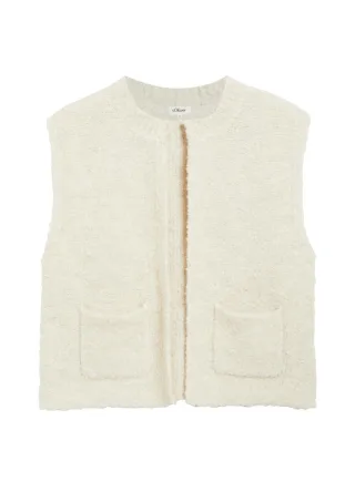 s.Oliver Red Label - Strickweste beige - Gr. - 44