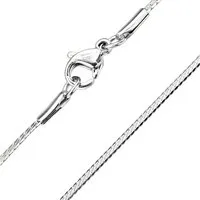 BUNGSA Schlangenkette Kette flache Schlangenglieder Silber aus Edelstahl Unisex (1-tlg), Halskette Necklace