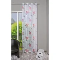 HOME WOHNIDEEN Gardine AMORE (1 St), Ösen, transparent, Voile, HxB: 245x140, Romantischer Ösenschal