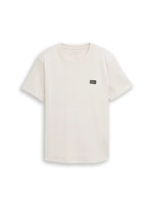 Denim Tom Tailor - T-Shirt aus Baumwolle greyish white - Gr. - XL