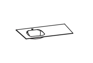Artiqua 300 Mineralguss-Waschtisch Weiß Becken links, 300-MMWT69-122-L 300-MMWT69-122-L