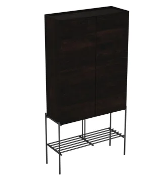 VitrA Equal Hochschrank 2 Türen mit Fußgestell mit Ablagegitter Ulme,81097 81097