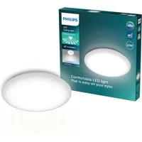 Philips LED Deckenleuchte Moire CL200, kaltweiß (4000K), rund, weiß, LED fest integriert, Kaltweiß, Sternenlichtoptik