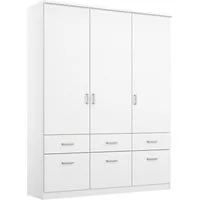 rauch Kleiderschrank Kleiderschrank Schrank Garderobe deckenhoher Schrank BREMEN (optional mit Spiegel, Breiten: 91/136/181 cm, Höhe: 199 cm) in vielen Farbvariationen, inkl. Kranzblende MADE IN GERMANY