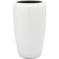Flingora Bodenvase Cleo, mit Einsatz - Fiberglas - Indoor & Outdoor - Weiß - Höhe 51 cm