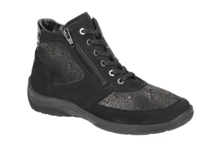 Waldl?ufer 312H82 HESNA Damen Stiefeletten schwarz - bequem & extra weit
