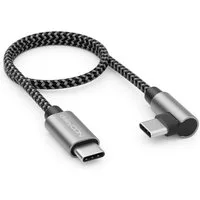 deleyCON deleyCON 0,30m USB C Kabel 1x 90° Gewinkelt PD3.0 (60W USB-Kabel