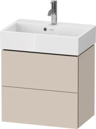 Duravit L-Cube Waschtischunterbau wandhängend Taupe Supermatt 584x391x544 mm - LC621908383 LC621908383