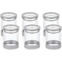 Vip Ahmet Vorratsdose Vorratsdosen rund mit Deckel, (6er Set, 6x0,45L), BPA-frei, Kunststoff, (6-tlg., 6x0,45L, 6er Set), mit Vakuumdeckel