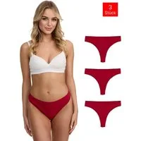 Tazzio String 3er-Pack Damen Tanga F933 (Packung, 3-St., 3er-Pack) Ripp-Struktur für angenehmen Tragekomfort