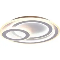 TRIO Leuchten LED Deckenleuchte leuchtstark mit 9.000 Lumen Ø 51cm, Dimmfunktion, LED fest integriert, Warmweiß, Neutralweiß, Tageslichtweiß, Große Tageslicht-Lampe flach mit Fernbedienung & Nachtlicht