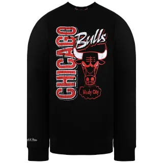 Mitchell & Ness NBA Chicago Bulls Wind City Schwarzer Pullover