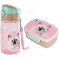 GOLDKIDS Lunchbox Brotdose und Trinkflasche Set, (Kinder – BPA-frei, auslaufsichere, Trinkflasche), 330 ml