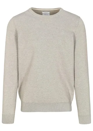 BASEFIELD - Rundhals Pullover mountain grey mel. - Gr. - M
