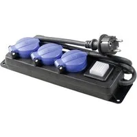 as - Schwabe 3fach-Steckdosenleiste IP44 38603 Steckdosenleiste, mit Schalter