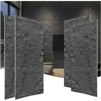 FIVMEN 3D Wandpaneel 120x60 cm Steinoptik Polystyrol 3cm dick Leichte Deckenpaneele, (4-tlg) für Wohnzimmer Küche Bad Schlafzimmer, 2 Stück/3 Stück